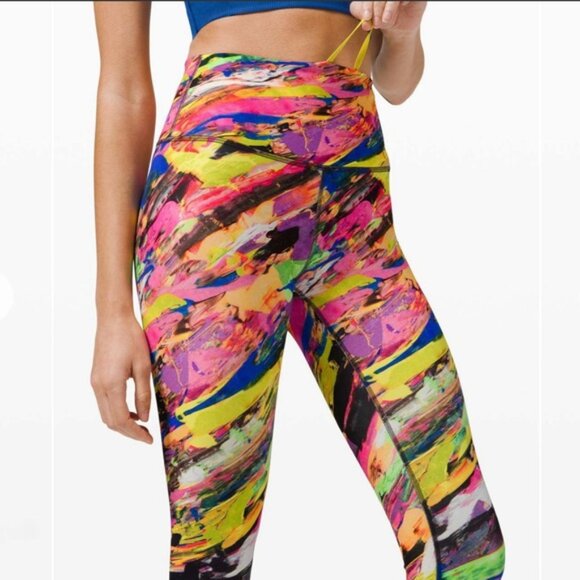 Lululemon Wunder Train HighRise Tight 25Catalyst Multi size 4 - Picture 5 of 7